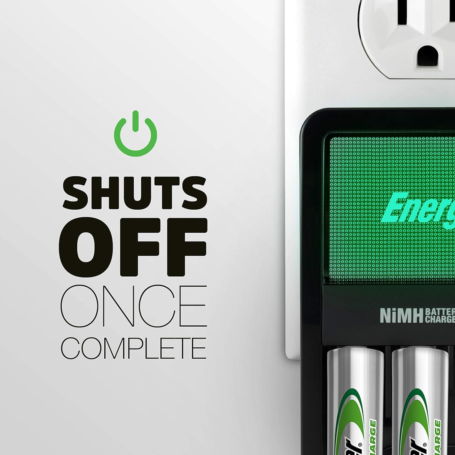 Energizer Rechargeable AA and AAA Battery Charger (Recharge Value) with 4 AA NiMH Rechargeable Batteries: Electronics
