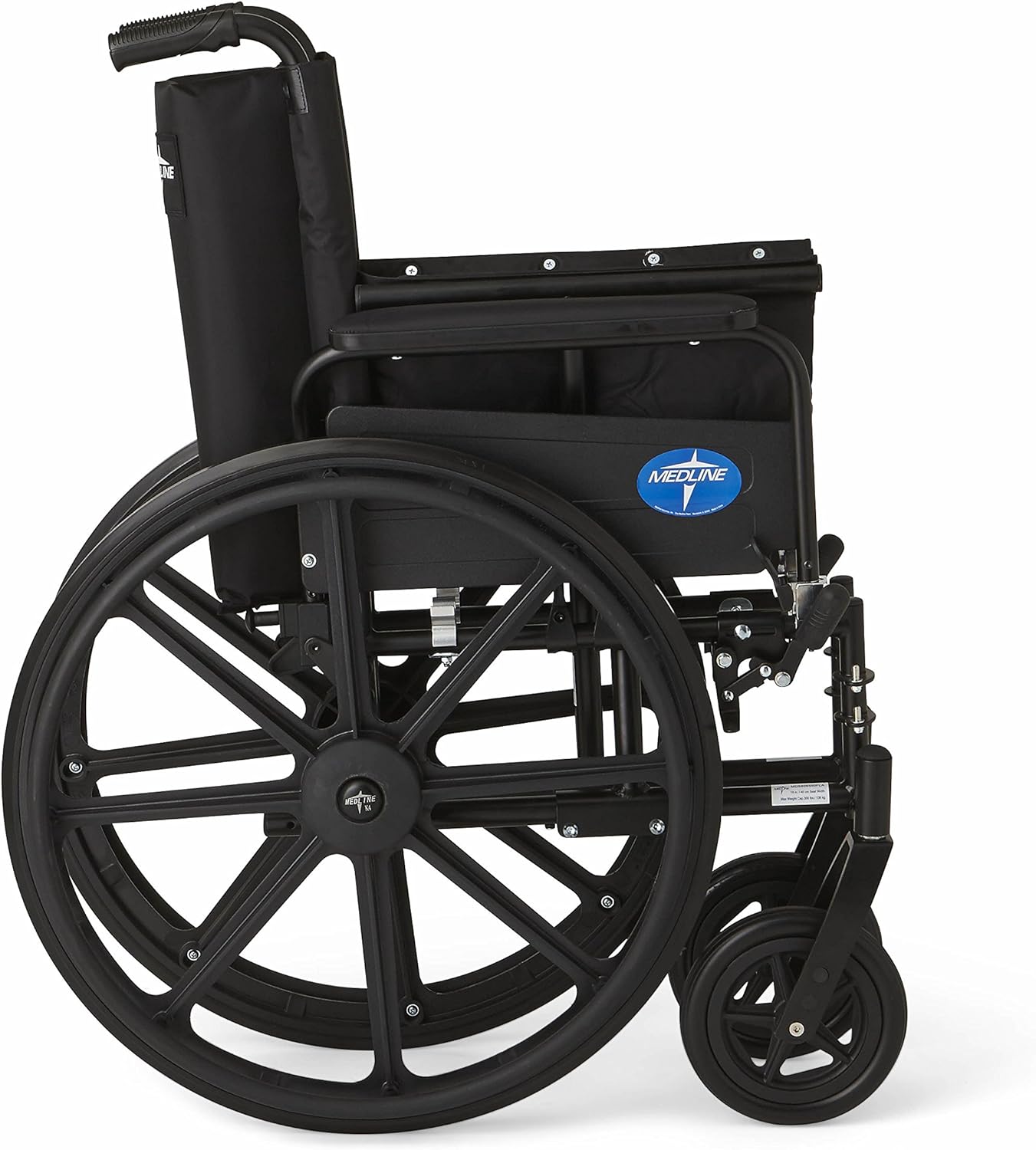 Medline Premium UltraLightweight Wheelchair with FullLength FlipBack Arms and Elevating Leg Rests for Extra Comfort 18” Seat, No, 1 Count: Health & Personal Care