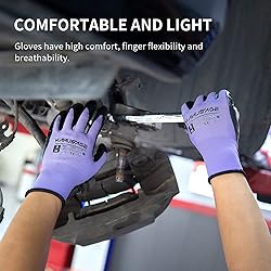 MANUSAGE Safety Work Gloves, Nitrile Work Gloves