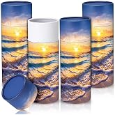 Marspark 4 Pcs Biodegradable Scattering Tubes for Human Ashes, Sunset Beach | Biodegradable Urns for Water Sea Burial, 7.87 x 2.99 Inch, Eco Urns for Burial Keepsake, Memorial Ashes Containers