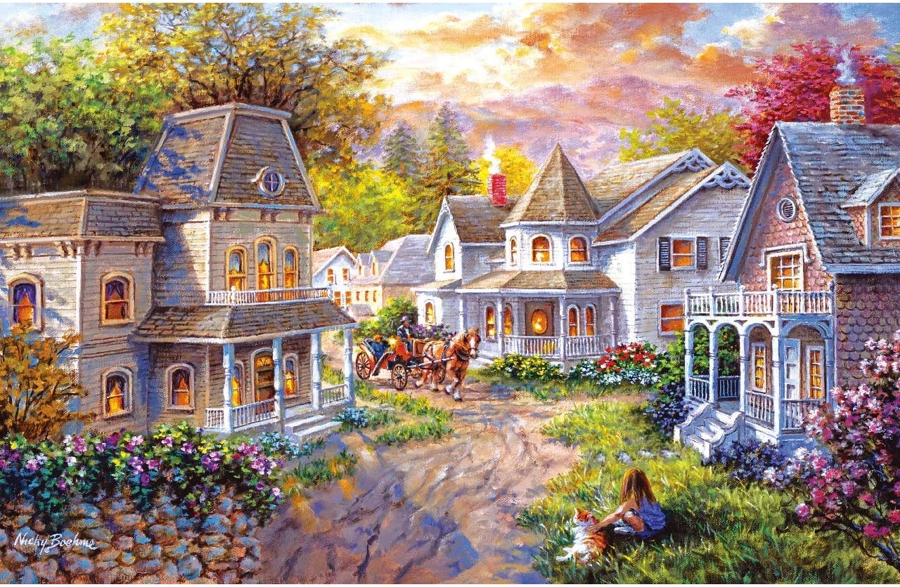 Forest Chalet Puzzle 1000 Piece Jigsaw Puzzles for Adults Kids Large Puzzle Game Toys Gift