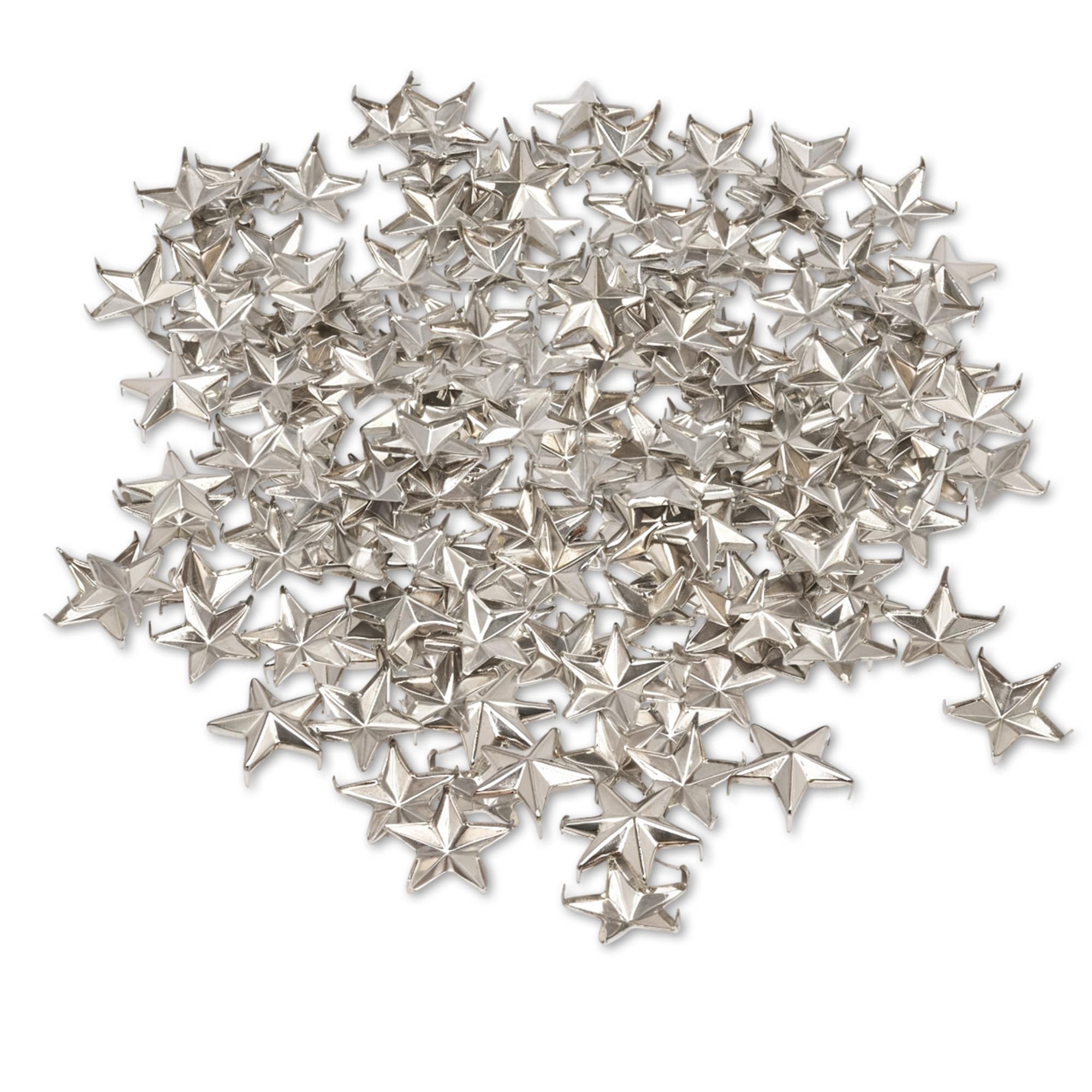 Trimming Shop Star Studs Claw Rivets, Nailhead Punk Decorative Hand Press Spikes for DIY, Scrapbooking, Goth & Fashion Accessories, 20mm, SIlver, 50pcs