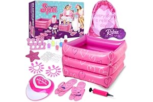Shemira Gift Set for Girls 7, 8, 9, 10-12 Years Old, Spa Day Toys, Kids Manicure Pedicure Kit and Nail Art Kit,Christmas Birthday Gifts for Girls Age 7-12