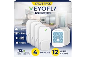 VEYOFLY Gnat Attracts for House, Fly Attract, Fruit Fly Attract, Fly Catcher, Plug in Catch for Fruit Flies, Moths, Gnats Att