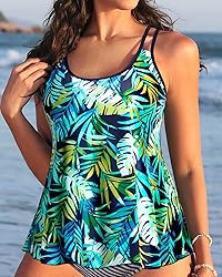 Womens Flowy Tankini Tops Only - Modest Bathing