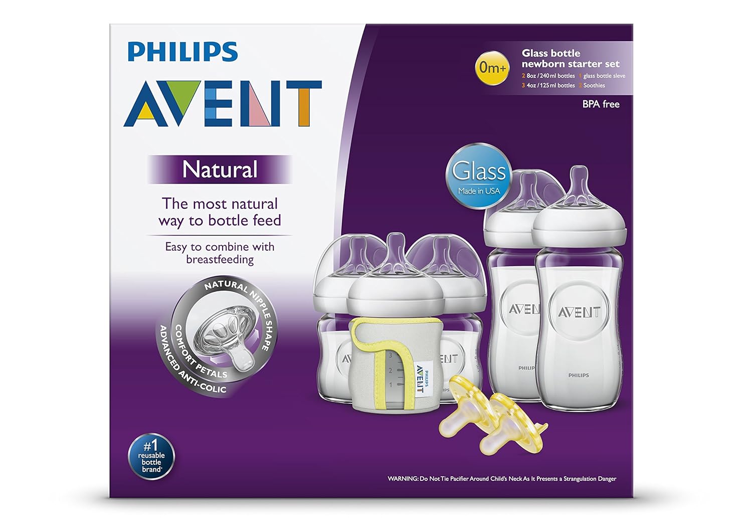 avent glass bottle set