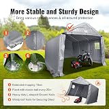 VEVOR 10x15x8ft Outdoor Storage Shed Tent Canopy Carport Heavy Duty Garage view 3