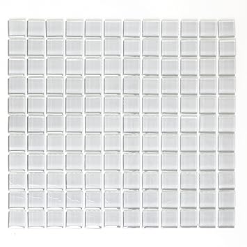 Fliesen Mosaik Mosaikfliesen Glas Glanzend Weiss Bad Wc Kuche 8mm Neu S37 Amazon De Baumarkt