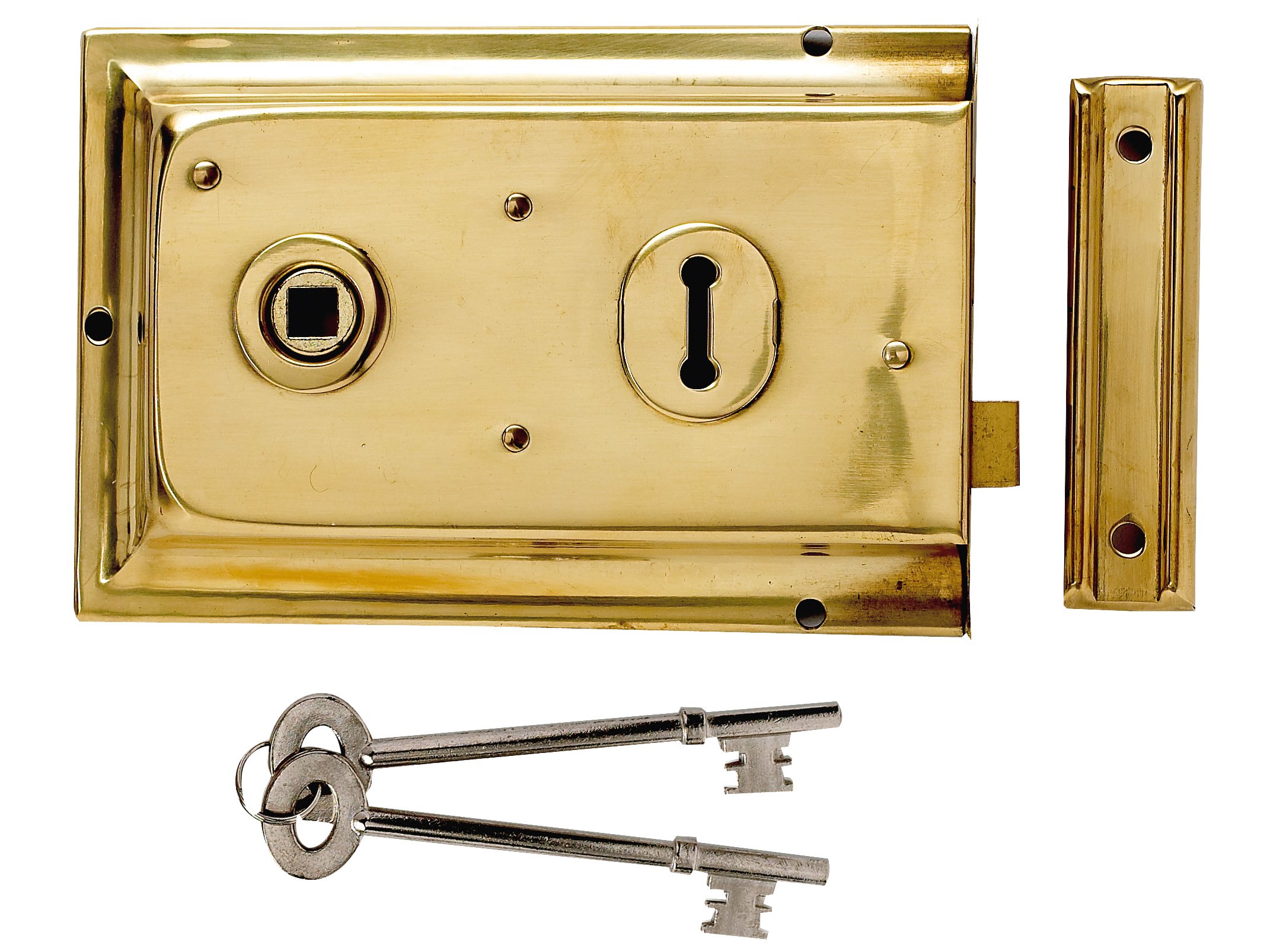 Yale Locks P334 Rim Lock Brass Finish 156 x 104 mm Visi Pack