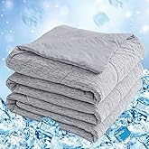 CHOSHOME Cooling Comforter California King Size, Cooling Blanket with Q-Max 0.45 Arc-Chill Cooling Fiber for Hot Sleeper and Night Sweats, Cool Thin Soft Summer Comforter for Bed, (96" x 102", Grey)