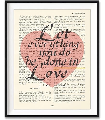 Love Scriptures - 1 Corinthians 16:14 - Let All That You Do Be Done in Love - Bible Verse Wall Decal, Christian Home Decor, Church Wall Art