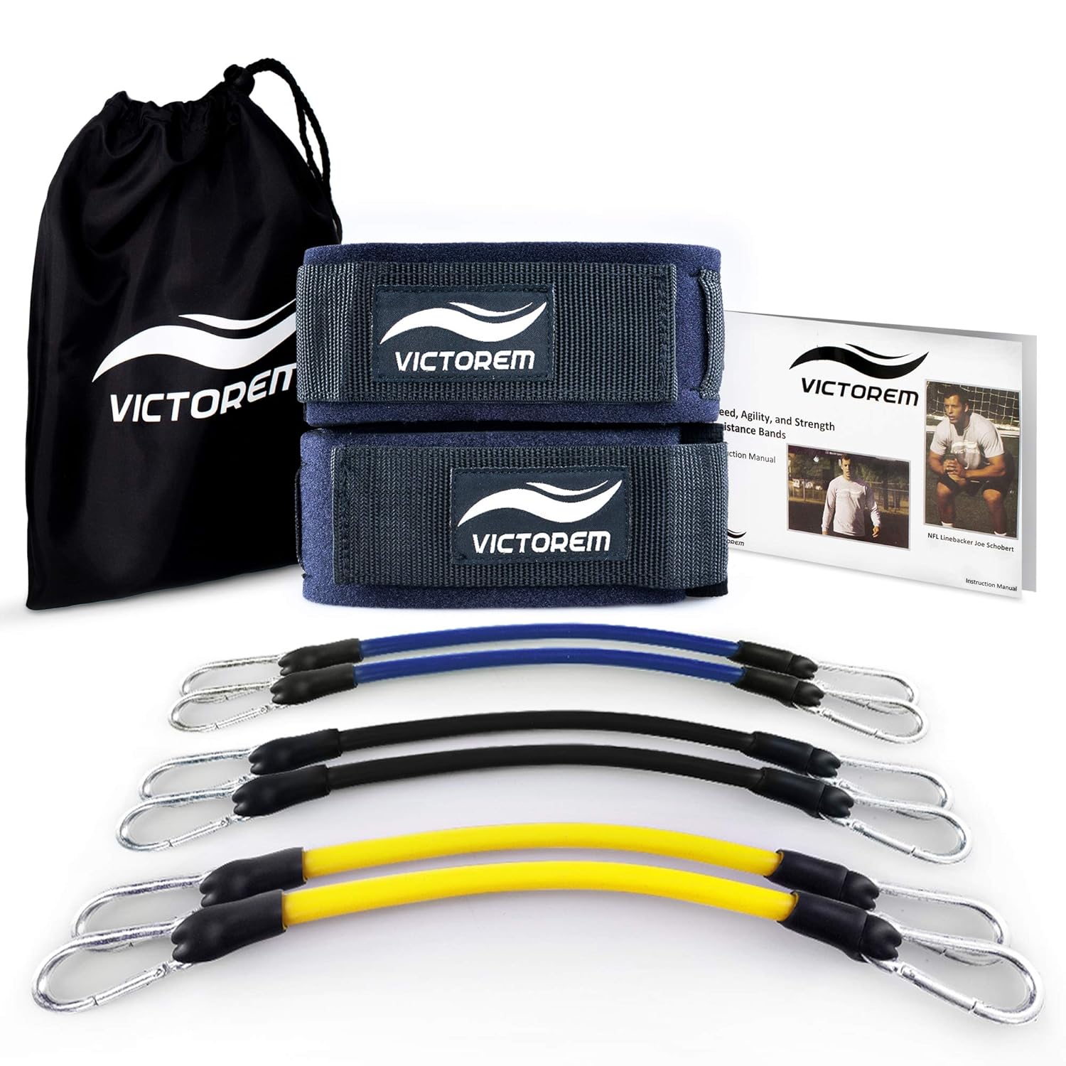 Victorem Speed & Agility Leg Resistance - Ultimate Speed Bands Set -  Physical Fitness Workout Training - Increase Muscle Endurance - Football,  Basketball, ...