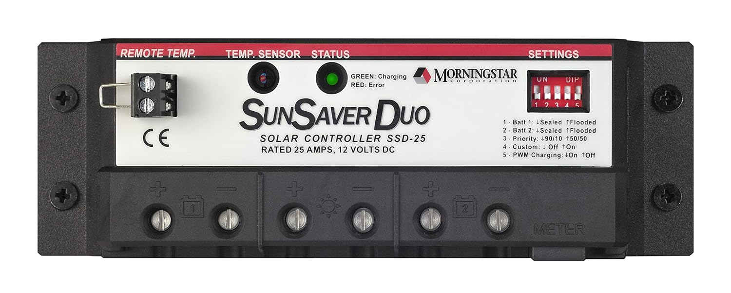Morningstar SunSaver Duo Charge Controller | World Leading Solar Controllers & Inverters: Home Improvement