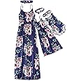IFFEI Mommy and Me Matching Dress Spaghetti Strap Summer Casual Sundress Beach Sleeveless Dress with Headband
