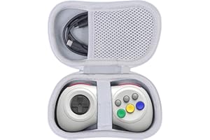 co2CREA Hard Case Compatible with 8Bitdo NEOGEO / 8Bitdo M30 Wireless Bluetooth Controller, White Case
