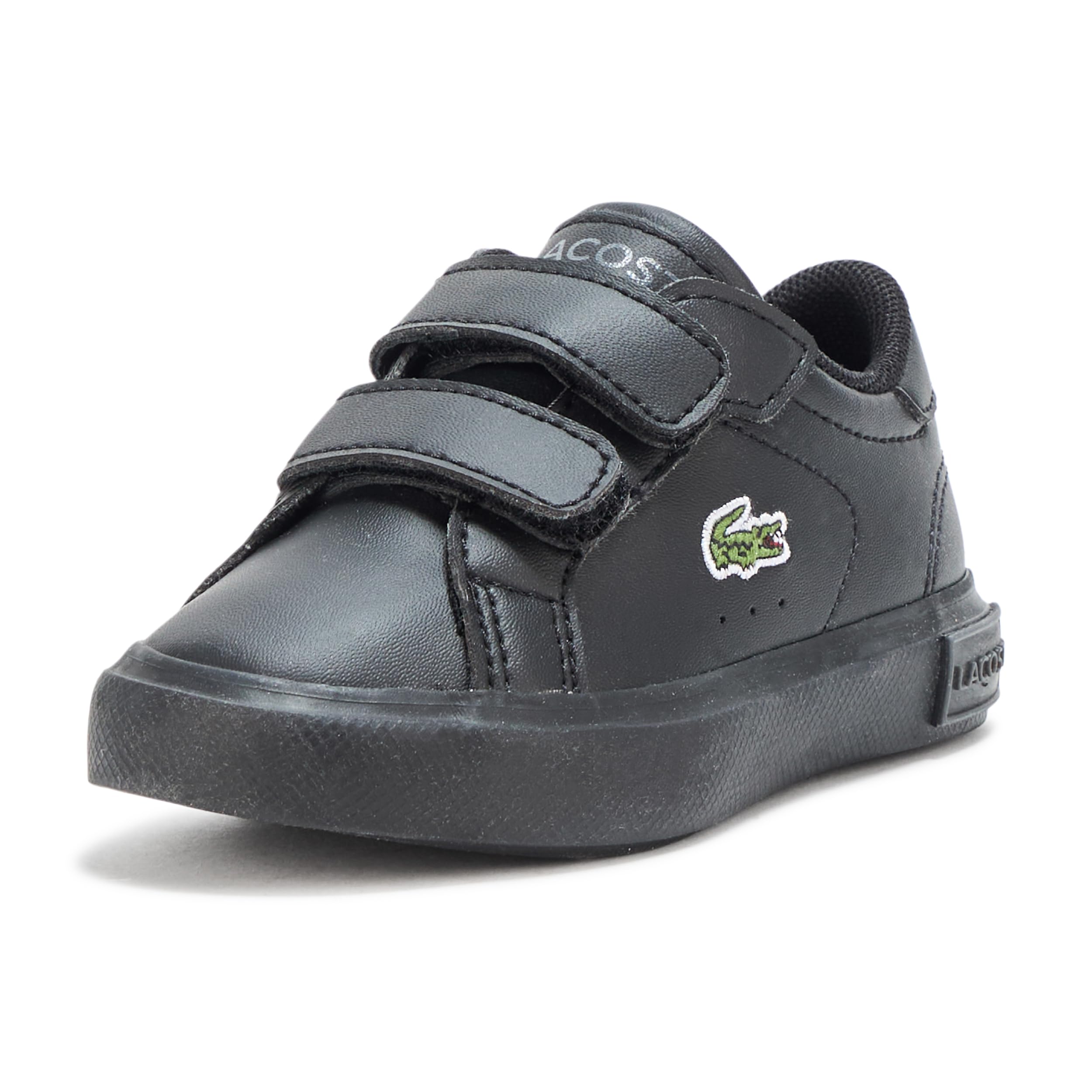 Lacoste Unisex-Child Infant’s Powercourt Sneaker, Black/Black, 5.5 Infant