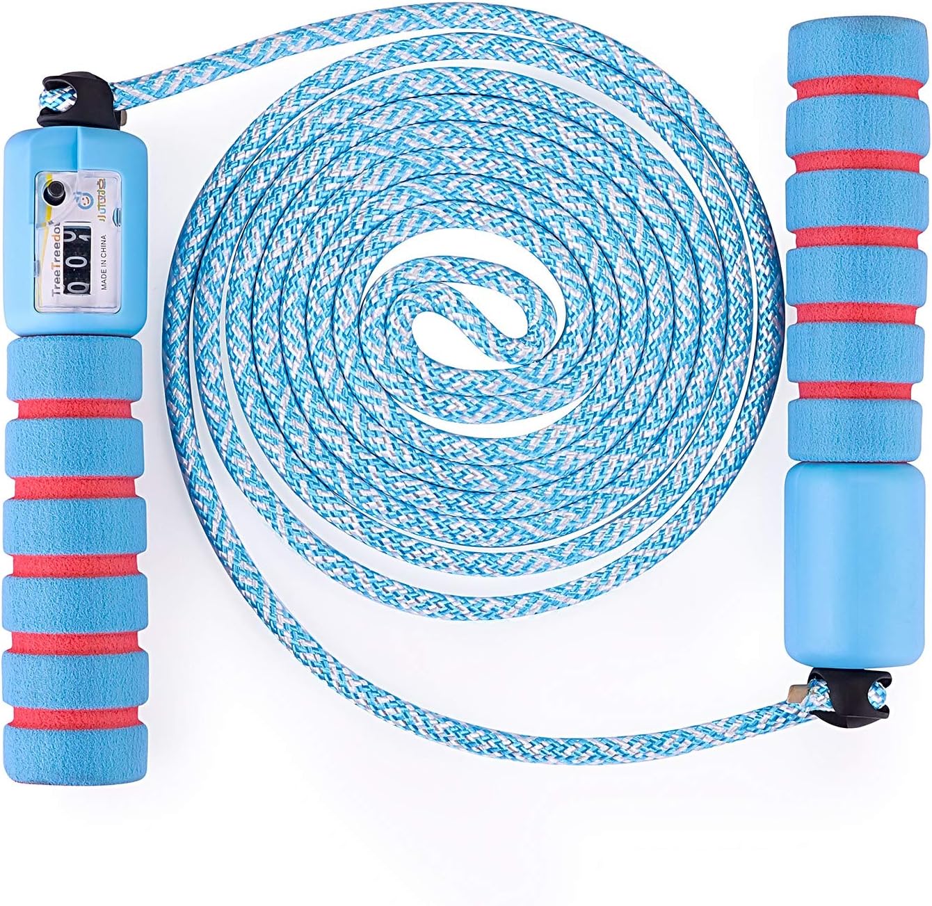 KATELUO Skipping Rope/Speed Rope with Counter and Comfortable Anti-Slip Handles, Light Skipping Rope for Working Out