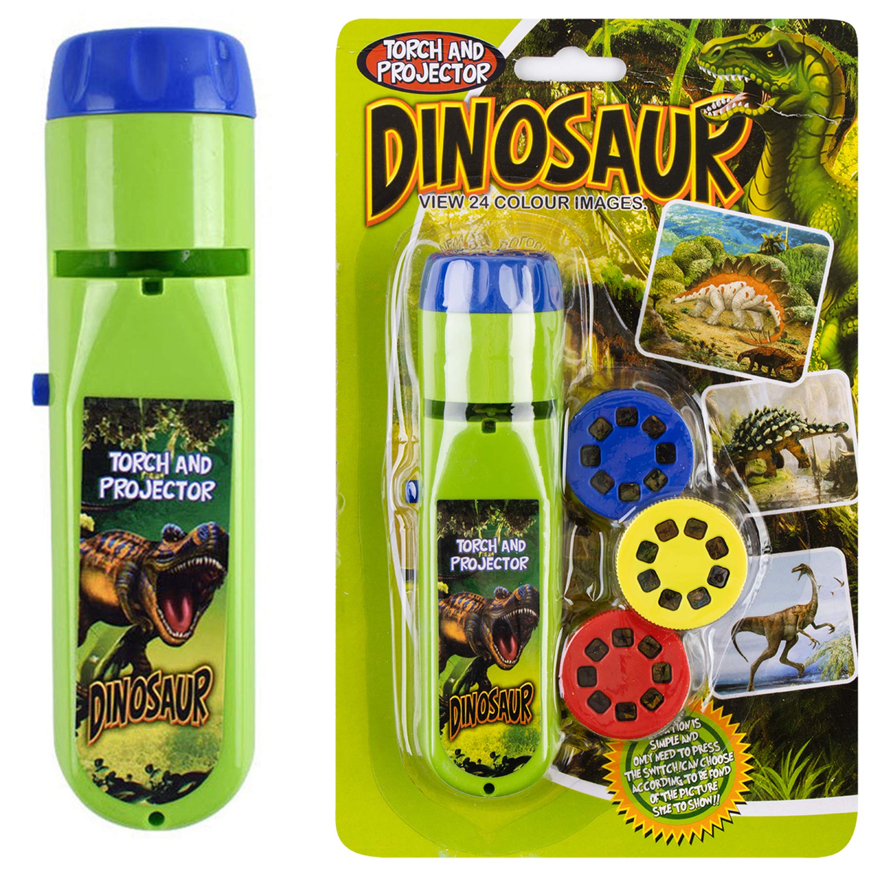 Georgie Porgy Children Projector Toys Educational Science Set Wall Ceiling Tent Torch (Dinosaur) — image 1