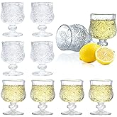 Soopiiso Cordial Glasses,1.7oz/50ml,Shot Glasses Set of 8,shot glasses with stem/tequila shot glasses/Sherry glasses