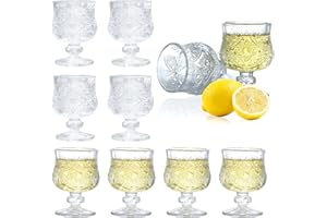 Shot Glasses 1.75 oz/50ml (Set of 8) - Tequila, Sherry, Fancy, Crystal, Super Cute Glasses