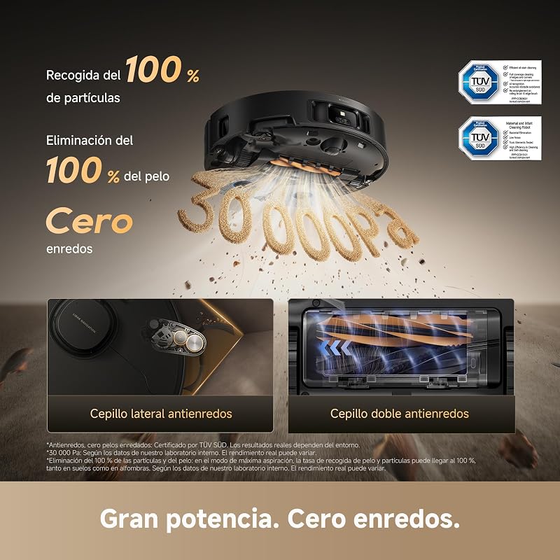 Matrix10 Pro Robot Aspirador, 30.000 Pa, Base Cambio de Mopas