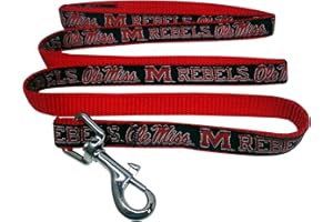 PETS FIRST NCAA PET Leash, Small, Mississippi Ole Miss Rebels, Shiny & Colorful Leash for Dogs & Cats Licensed by The NCAA