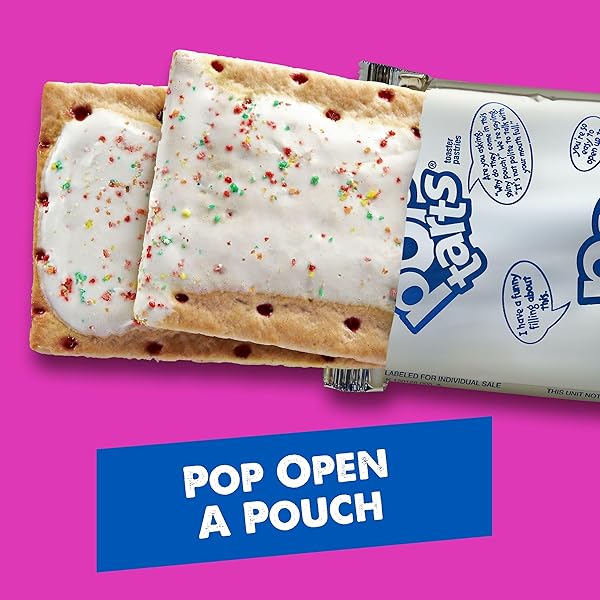 POP-TARTS TOASTER PASTRIES, BREAKFAST FOODS, KIDS SNACKS, FAMILY PACK, FROSTED STRAWBERRY, 54.1OZ BOX (32 COUNT)