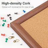 OWLKELA Walnut Color Board 60x40cm Bulletin Corkboard Frame Walnut Oak view 3