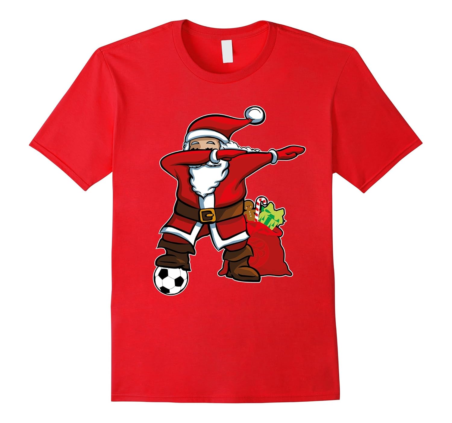 Christmas Dabbing Santa Soccer TShirt Hip Hop Dab Dance-ANZ