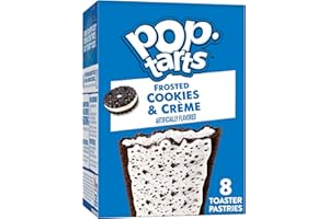 Pop-Tarts Toaster Pastries, Breakfast Foods, Kids Snacks, Frosted Cookies and Creme (8 Pop-Tarts)