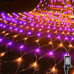 WATERGLIDE Outdoor Halloween Net Lights, 12FT x 5FT