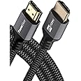 PowerBear 10K 8K HDMI 2.1 Cable 6 ft | 48Gbps High Speed 4K@120Hz Braided Cord 144Hz 8K@60Hz, eARC, Dynamic HDR 10,for Laptop, Monitor, PS5, PS4, Xbox One, Fire TV, Apple TV