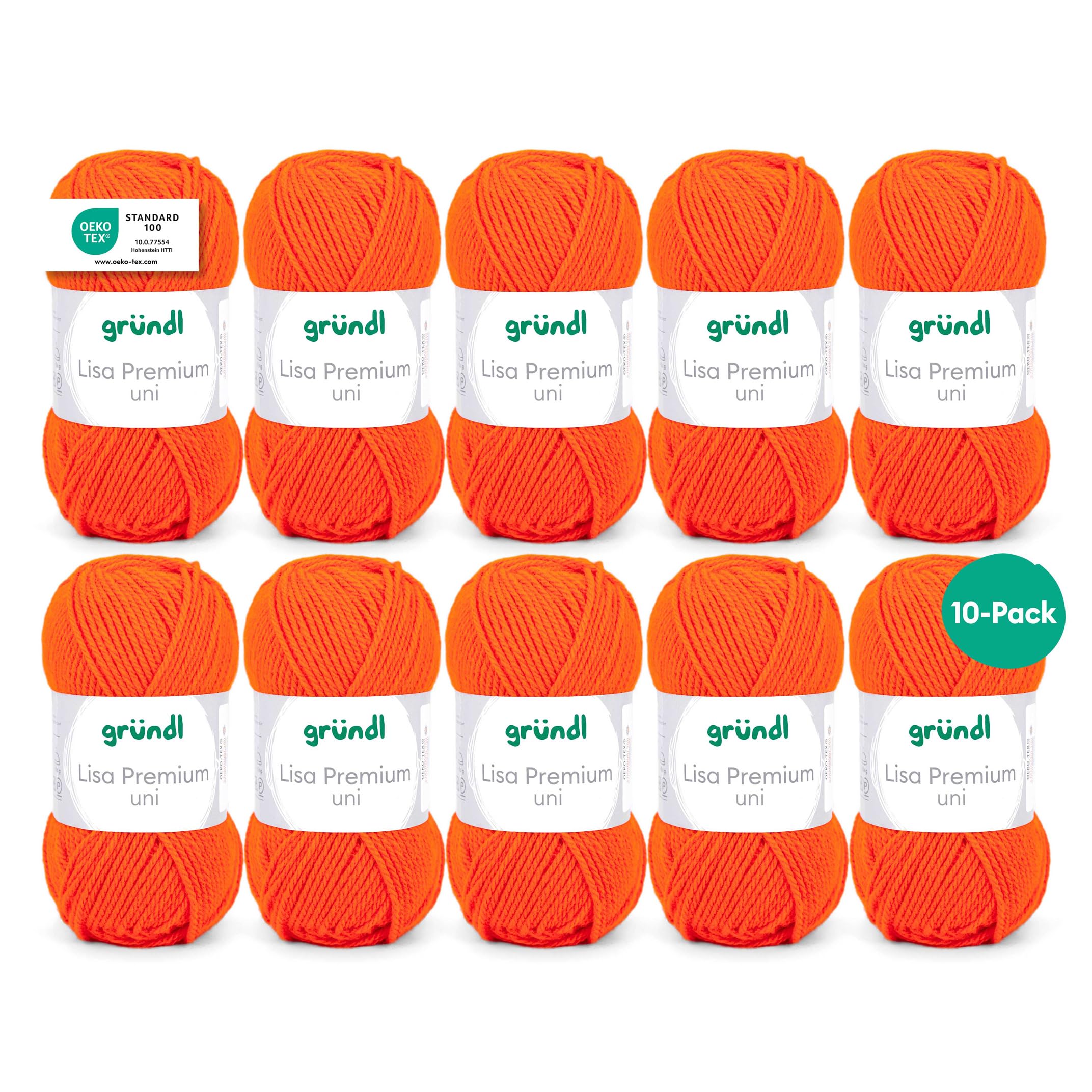 Grundl Lisa Premium uni 50g - orange 11 -Pack of 10
