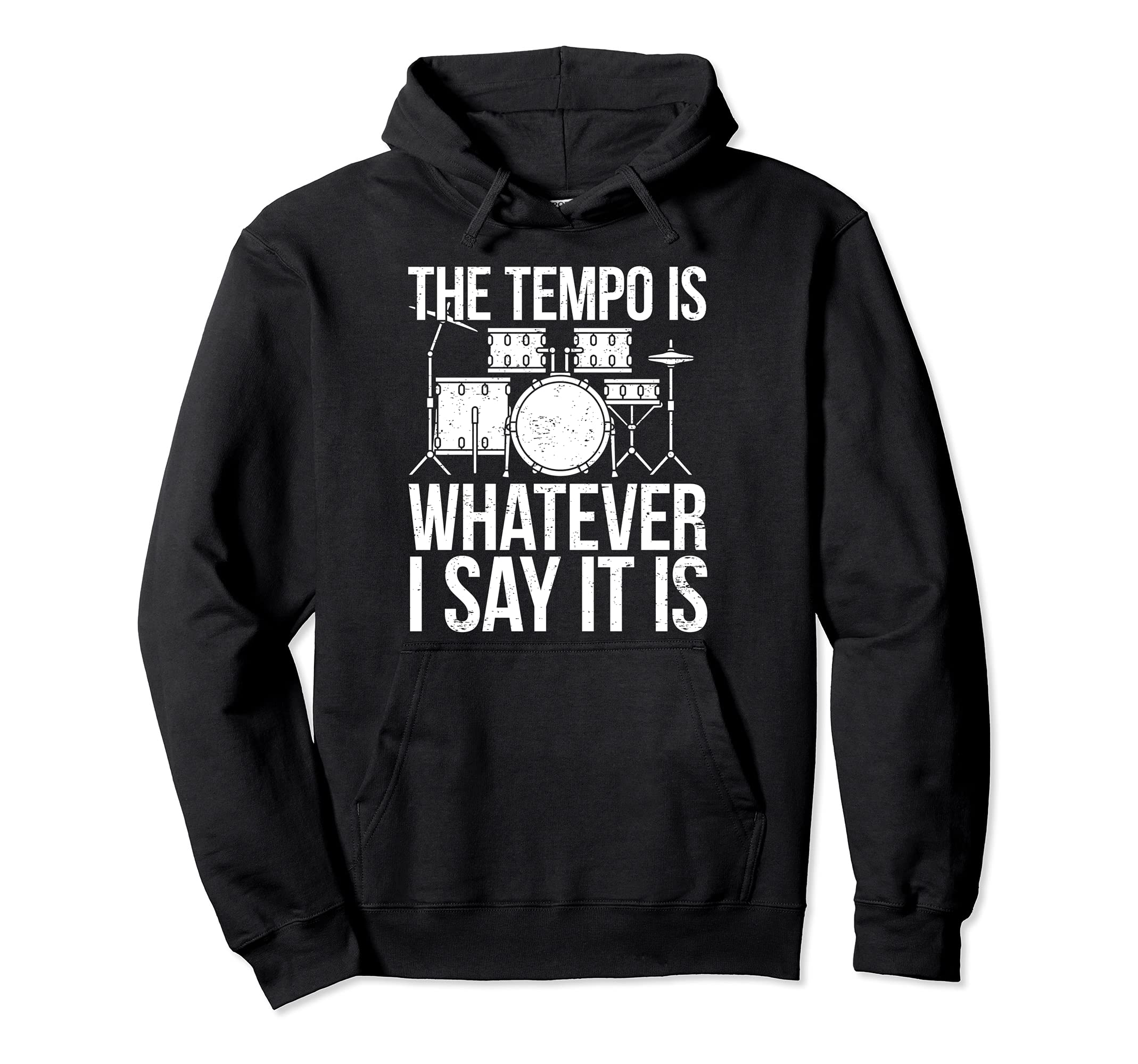 Cool Drumming Saying Drummer Drums Percussion I Tempo Pullover Hoodie