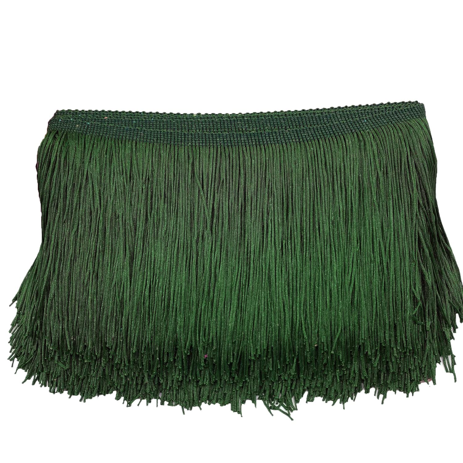 15 cm x 1 m fringe border, fringe tape, decorative ribbon, dance fringe, cut fringe, silk tassel, fringe ribbons for sewing, DIY crafts, clothing, lingerie, costumes, curtains, decoration, army green