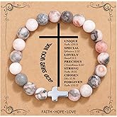 QWNHONEY Christian Gifts for Women Cross Beads Bracelet Catholic Religious Mothers Day Birthday Christmas Gifts for Women Mother Daughter Sister Girlfriend Grandma Wife