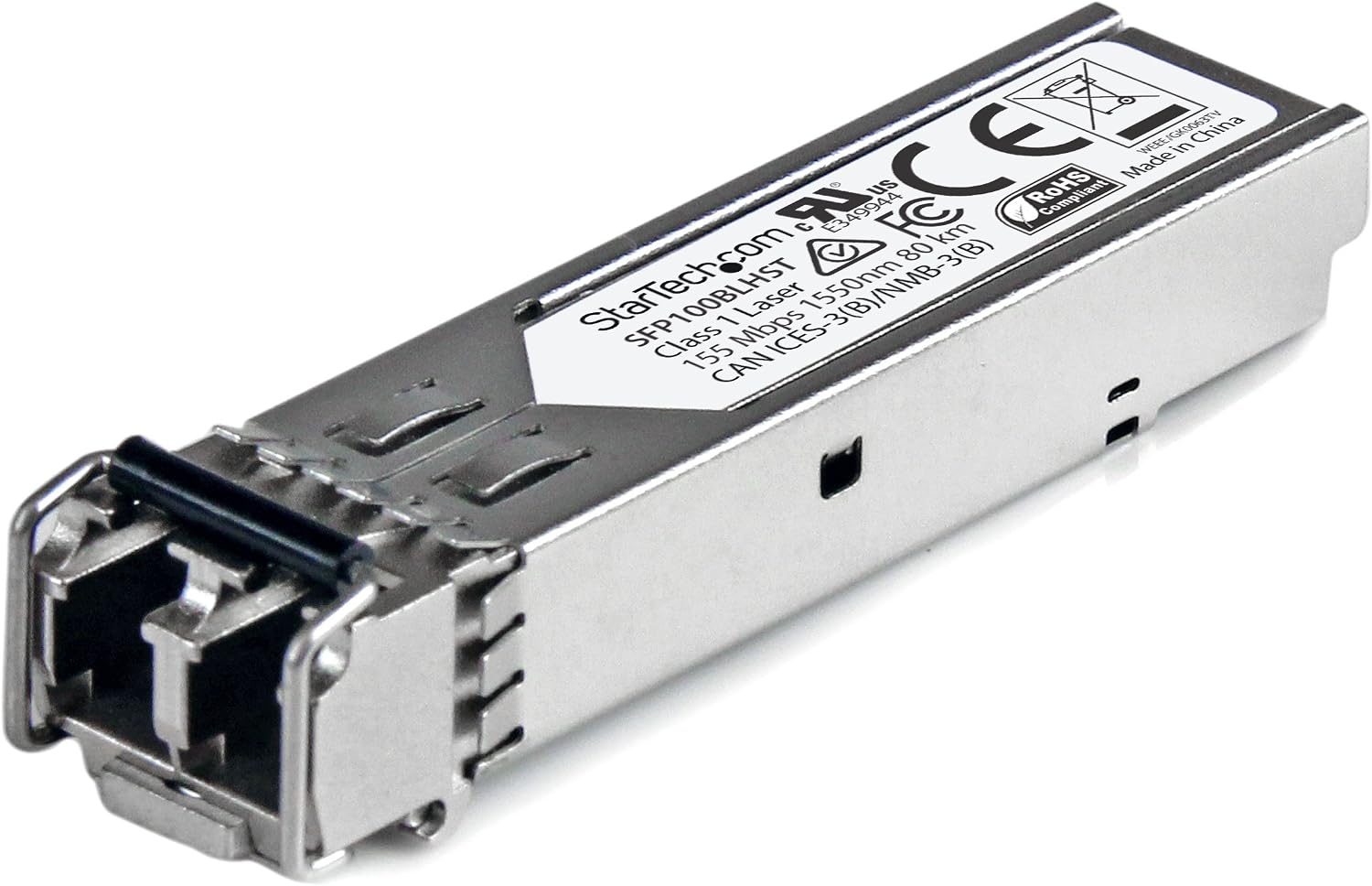 StarTech.com MSA Uncoded Compatible SFP Module, 100BASE-LH, 100MbE Single Mode Fiber (SMF) Optic Transceiver