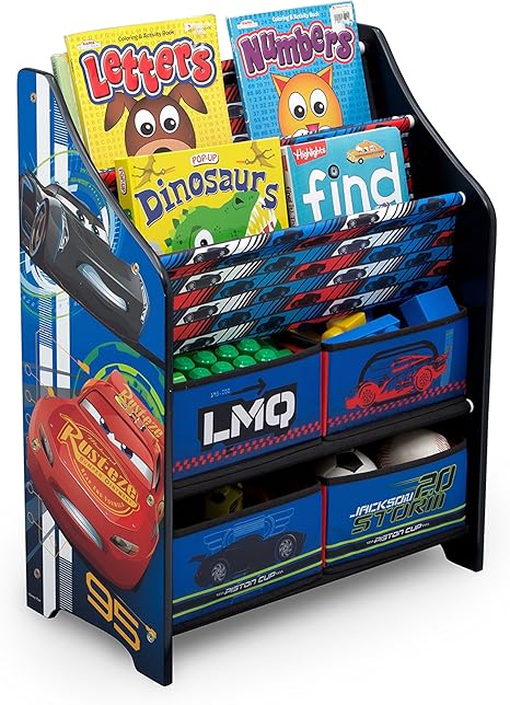delta children's book and toy organizer