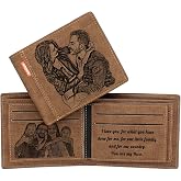 Amlion Custom Engraved Wallet,Personalized Photo RFID Wallets for Men,Husband,Dad,Son,Personalized Gifts