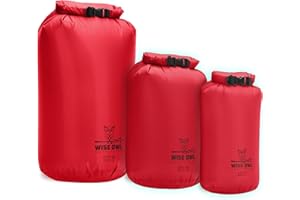 Wise Owl Outfitters Carrier Bag Case, Waterproof Dry Bag - Ultra Durable 1pk or 3pk Airtight Bags - 5L, 10L, 20L Sizes - Diamond Ripstop Roll Top