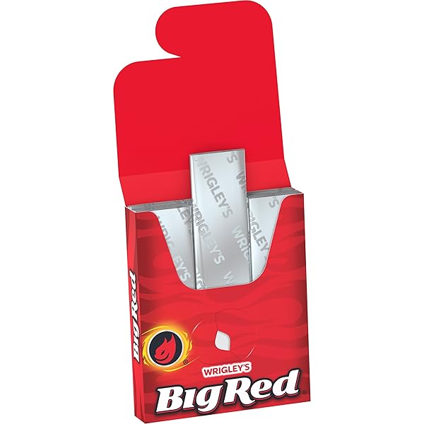 WRIGLEY’S BIG RED CINNAMON CHEWING GUM, SINGLE PACK, 15 STICK