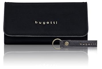 Bugatti Contratempo Geldbörse Damen Groß RFID - Frauen Geldbeutel mit Reißverschluss Lang - Damengeldbörse Langbörse Portemon