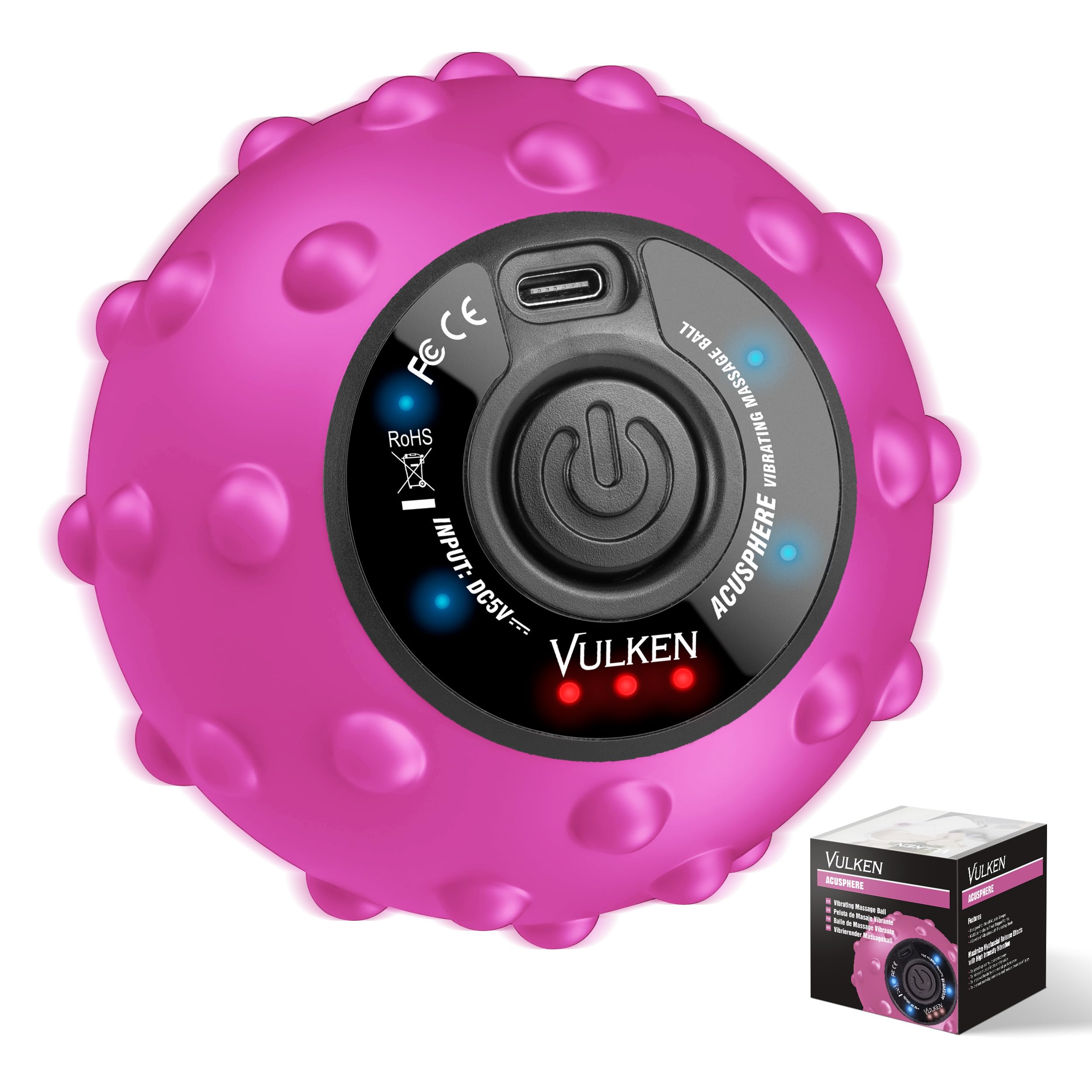 Photo 1 of Vulken 4 Speed High Intensity Vibrating Massage Ball with USB Charging for Muscle and Deep Tissue, Plantar Fasciitis Pain Relief, Myofascial Release and Trigger Point Treatment for Back