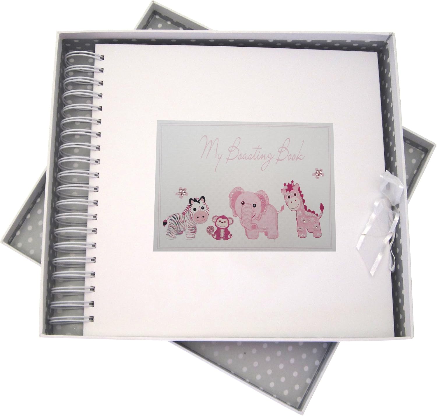 White Cotton Cards My Boasting, Card and Memory Book, Pink Toys, Animals, Board, 27 x 30 x 4 cm