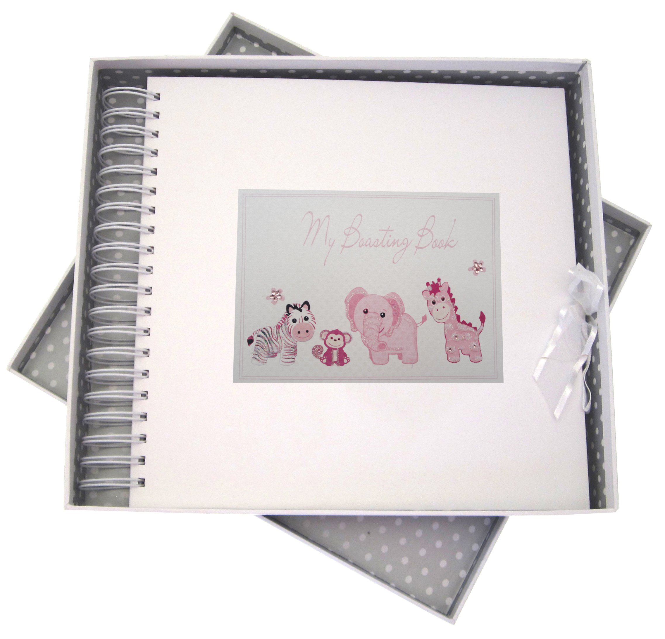 White Cotton Cards My Boasting, Card and Memory Book, Pink Toys, Animals, Board, 27 x 30 x 4 cm