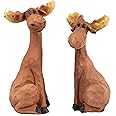 Slifka Sales Company Hugging Moose Pair 4 x 2.5 x 5 Inch Resin Crafted Tabletop Figurine