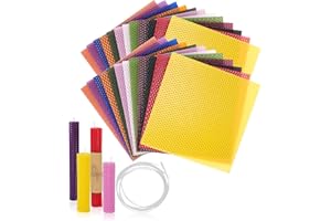 Thleunei Beeswax Sheets for Candle Making - Beeswax Candle Making Kit for Kids-Christmas Candle Making Kit for Adults-Candle Rolling Kit DIY Candle Maker - Candle Starter Kit Beeswax Candle Kit