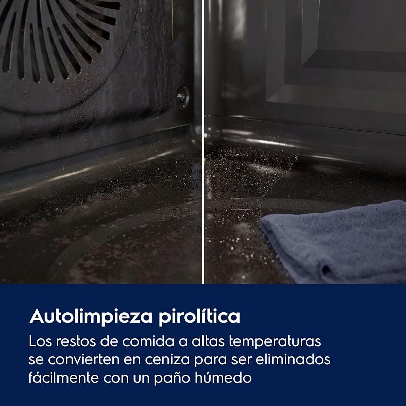 Horno Eléctrico Empotrable, EOF6P54TX, Pirolítico, 72 L