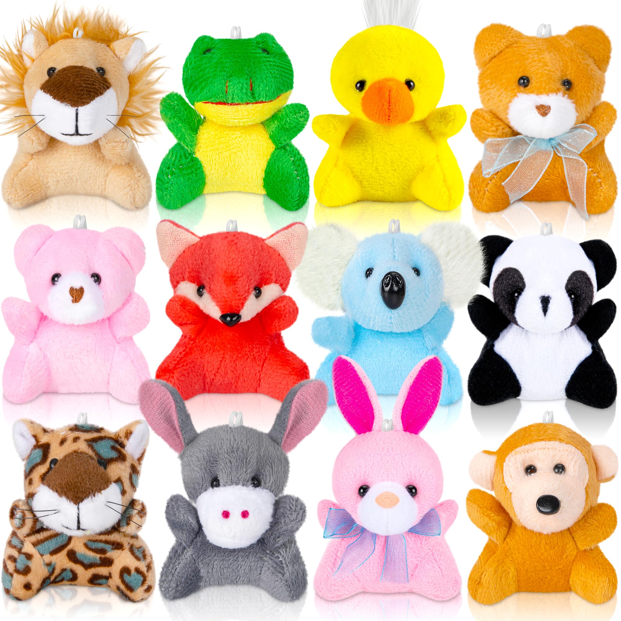 Photo 1 of Sofier 12 Packs Mini Stuffed Animals Bulk Party Favors For Kids Treasure Box Toys Classroom Plush Toys Claw Machine Key Chains Carnival Prizes Small Valentine Halloween Christmas Gifts Stocking