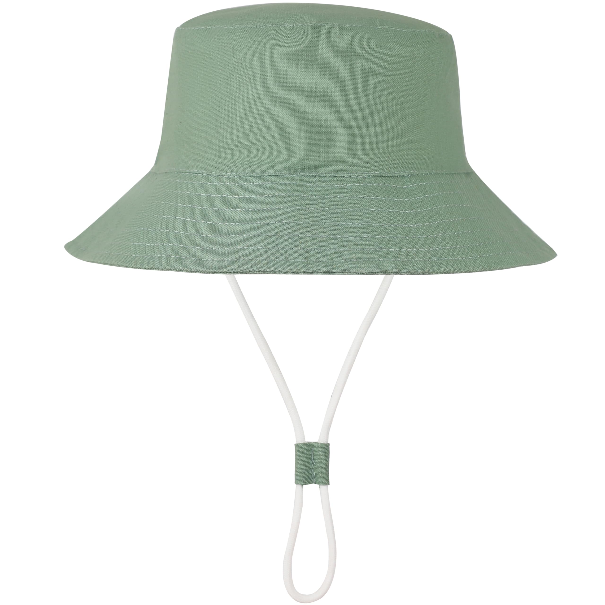 Photo 1 of Baby Sun Hat UPF 50+ Sun Protective Toddler Bucket Hat Summer Kids Beach Hats Wide Brim Outdoor Play Hat for Boys Pure Sea Blue 2-4 T